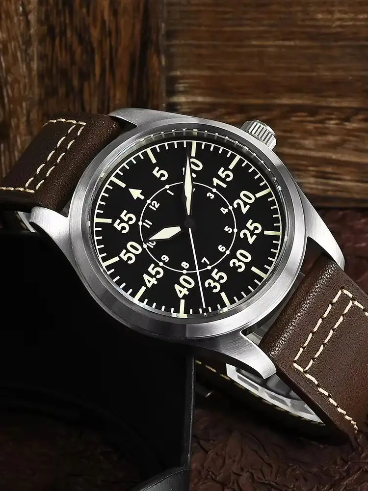 San Martin 39mm Retro Pilot Watch NH35 Automatic Mechanical Men\'s Watches Dive 20Bar Luminous Wristwatch Sapphire SN0030G-2