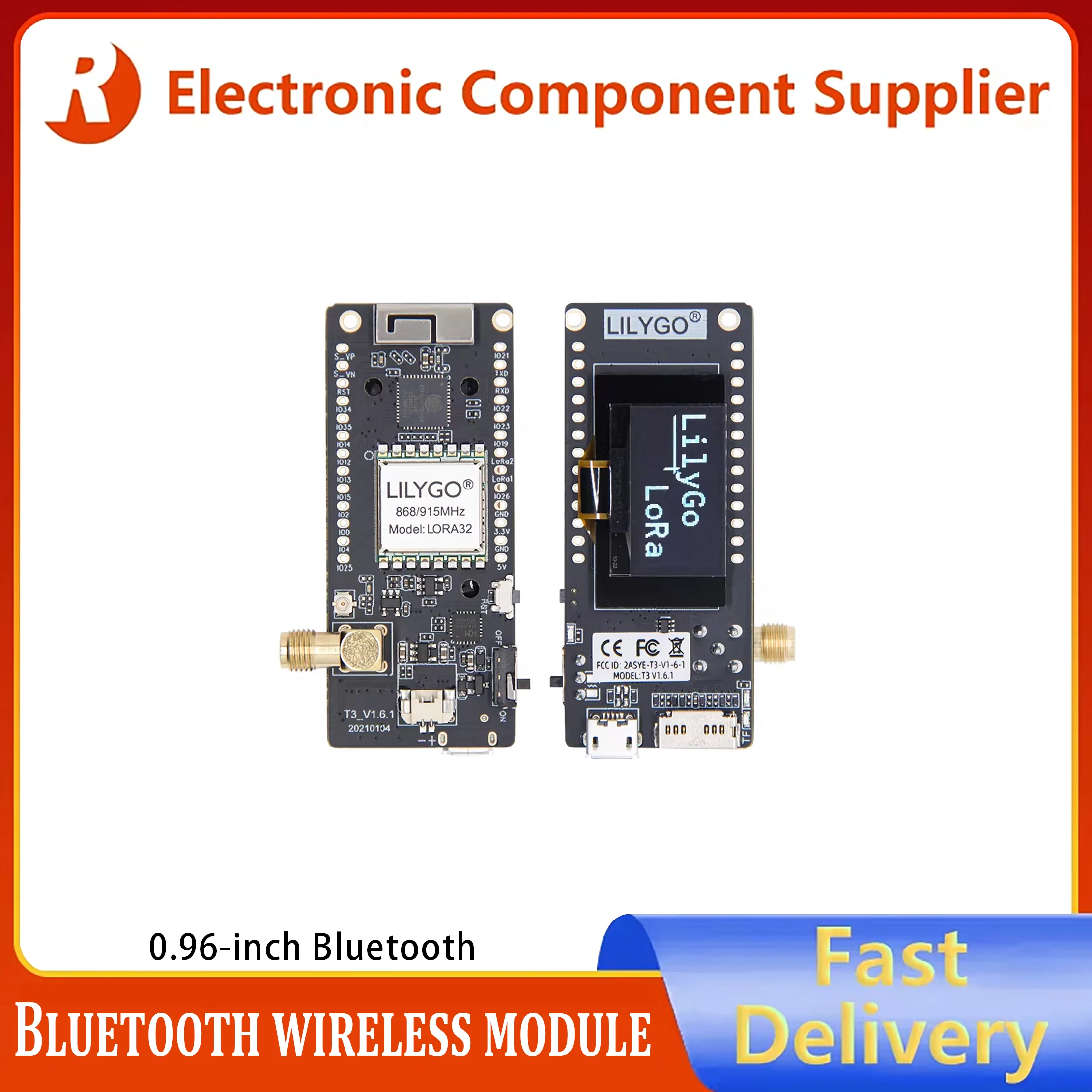 TTGO LoRa32 V2.1 ESP32 OLED 0.96-inch Bluetooth WiFi Wireless Module SMA