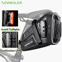 Bolsa para SILLÍN de bicicleta impermeable con bloqueo de contraseña, alforja para bicicleta de montaña y carretera, portaherramientas reflectante, accesorios para bicicleta