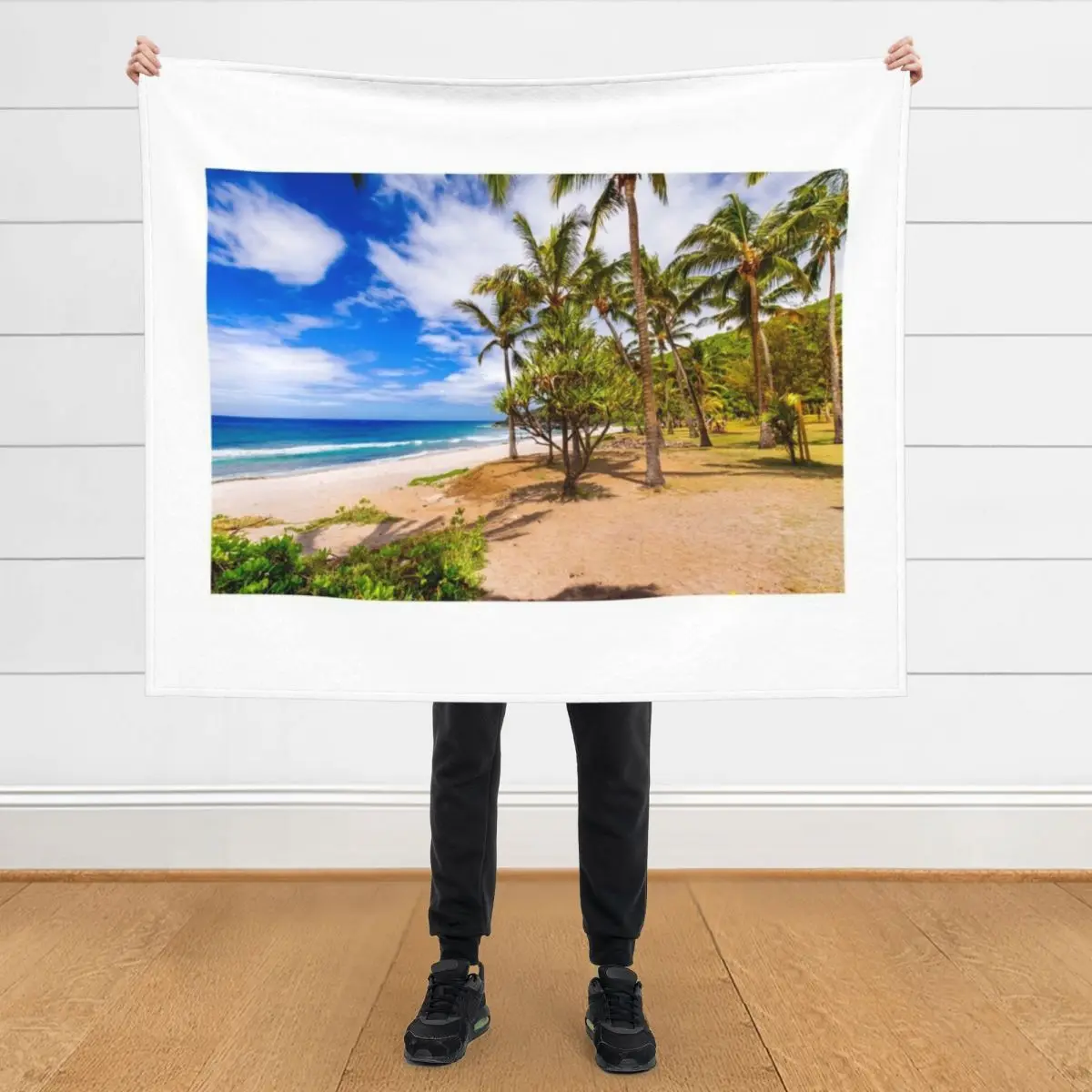 

Beach of Grande Anse Throw Blanket christmas decoration Extra Large Throw Soft Big Travel Blankets