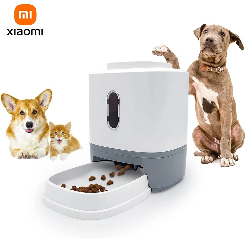 Xiaomi Automatic Dog Feeder Auto Pets Dry Food Dispenser for Small Medium Dogs Interactive Cat Automatic Feeders Toy Auto Button