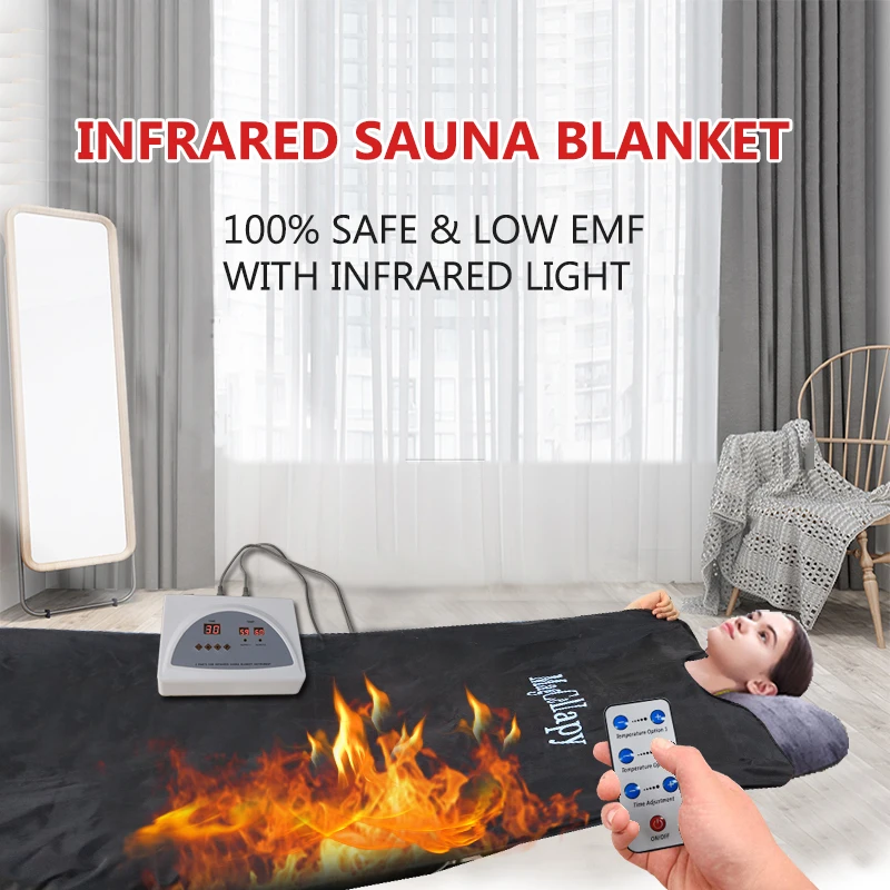 Far Infrared Sauna Blanket Body Sculpting Sauna Bag Professional Detox Therapy Anti-Aging Beauty Machine Fitness Machine Black