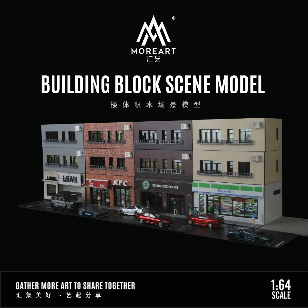 More Art 1:64 Building Block Scene Simulation Model for Display & Collection & Gift