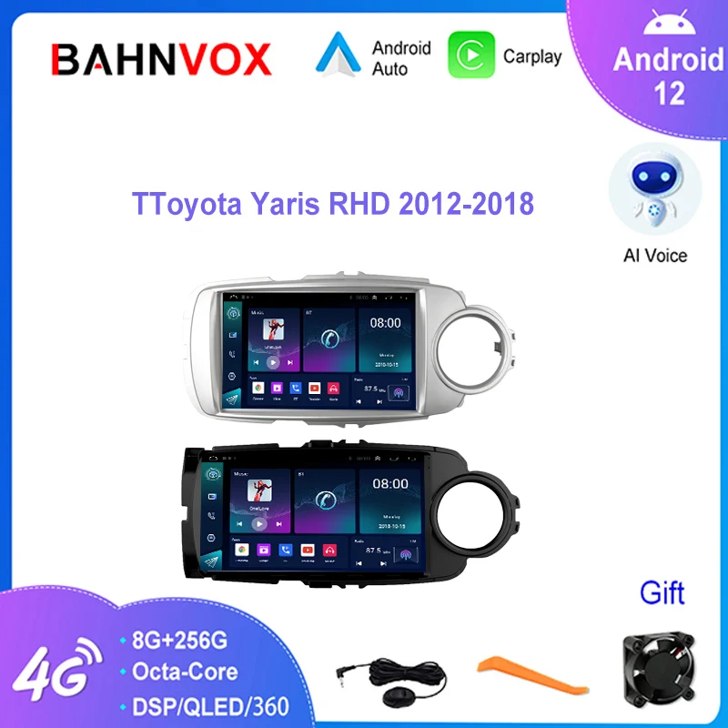 

Автомагнитола 9 дюймов, Android, 12,0, для Toyota Yaris RHD 2012 2018, мультимедийный видеоплеер, GPS-навигация, стерео, для Carplay