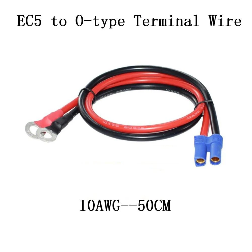 

Cable RC ESC Charger Accessories Car Battery Jump Starter EC5 Plug To O Type Terminal PVC & Copper Part Portable