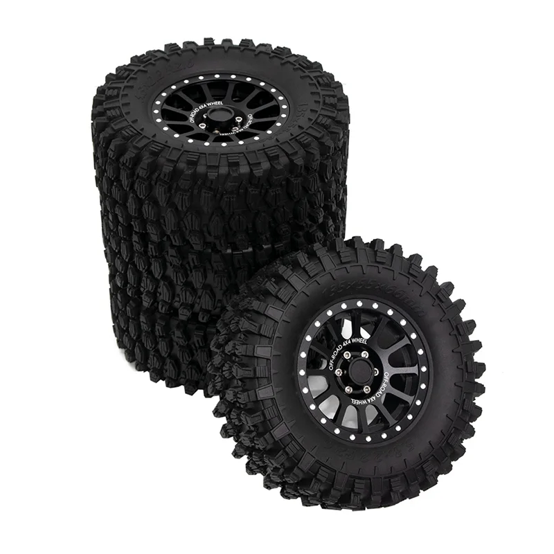 

【BIG SALE】For 1/8 YK 4082/4083 Km 2/3/4/5 Rhinoceros To Simulate Climbing Car 2.6-Inch Metal Wheel Hub And Rubber Tire Skin