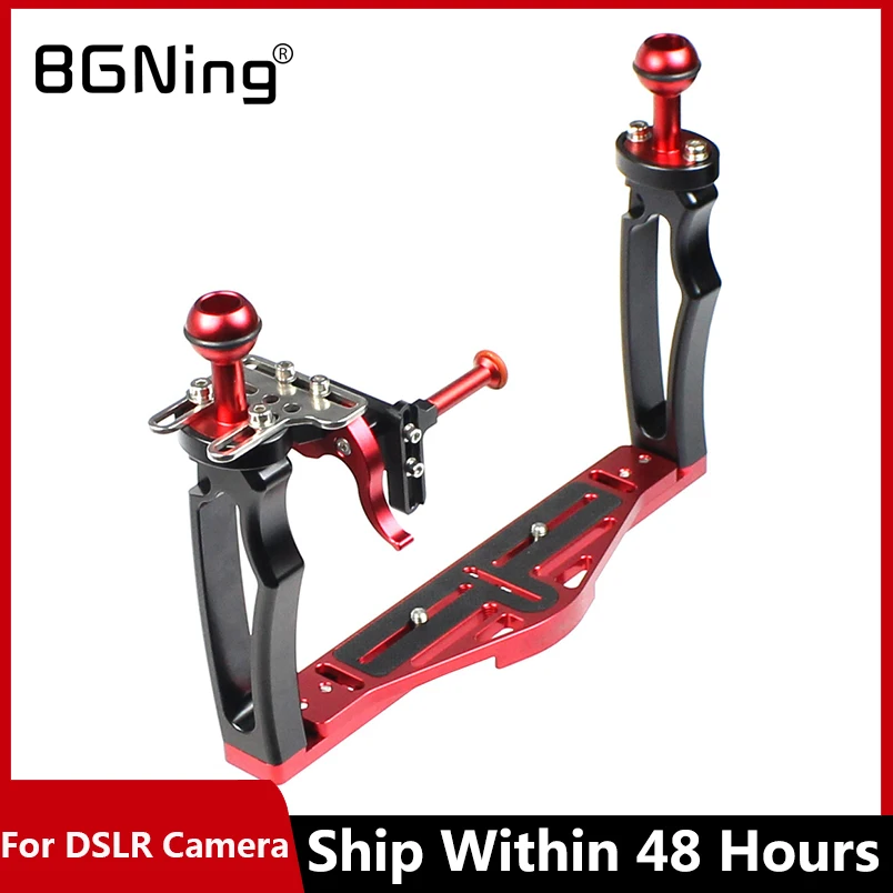 Adjustable Dual Handle Tray Stabilizer Rig Diving Upgrade for GoPro13 Canon DSLR Camera Smartphone Underwater Housing Bracket