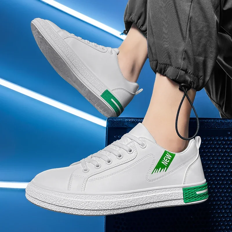 

Men's PU leather training shoes, comfortable men's running shoes, breathable sports shoes, flat shoes suitable for daily wear