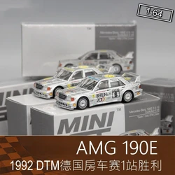 1:64 Mercedes-Benz AMG992 Berlin Bear DTM 190E EVO II 2 Racing Model Collection Display