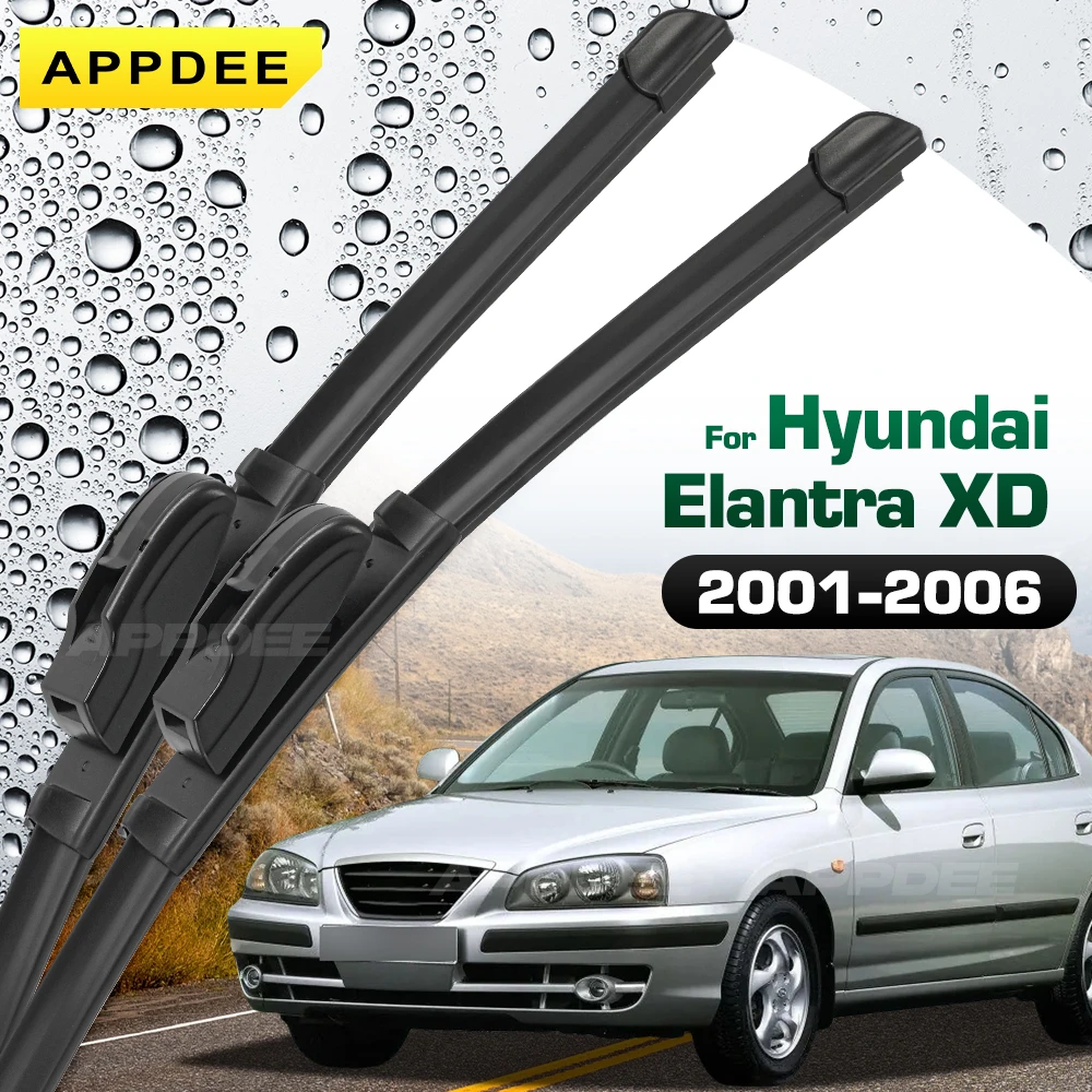 

APPDEE For Hyundai Elantra XD 2001-2006 Silicone & Rubber Wiper Front Wiper Blades Windshield Windscreen Window Brushes