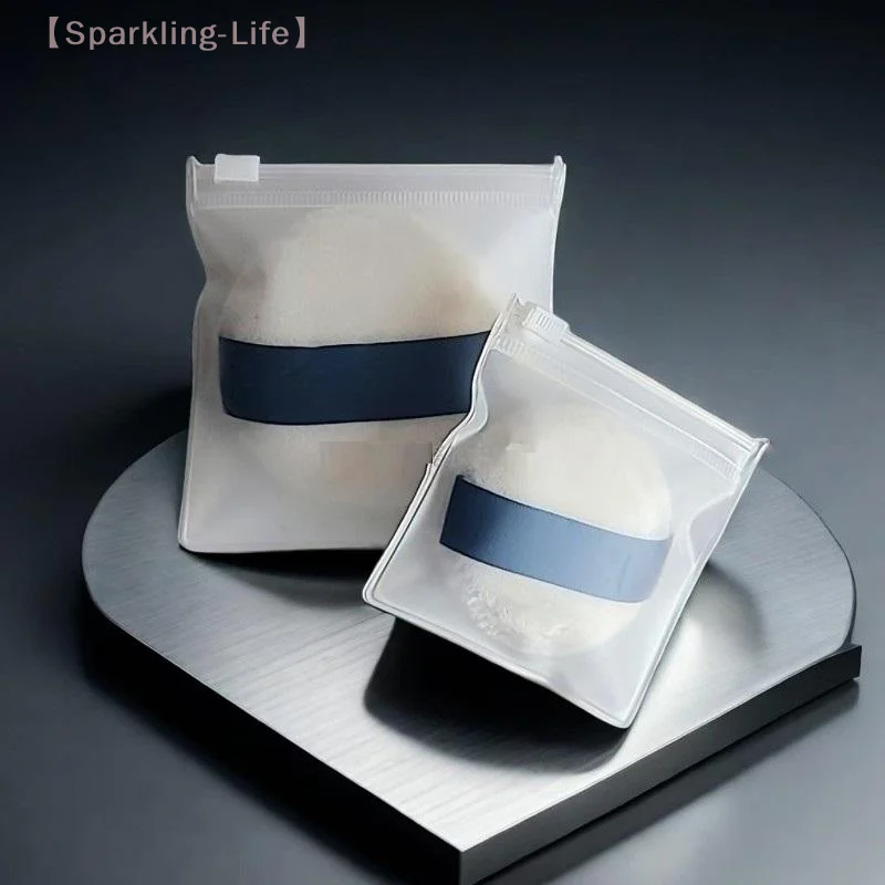

【JYA1】5 Pcs Waterproof Anti-Oxidation Powder Puff Dust Bag Zipper Pouches Jewelry Storage Bag Transparent Protective Case