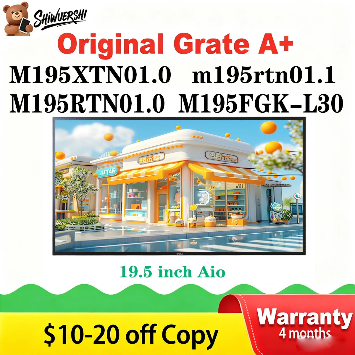 

19,5-дюймовый новый оригинальный ЖК-дисплей M195XTN01.0 m195rtn01.1 M195RTN01.0 M195FGK L30 M195FGK-L30 75 Гц 30 контактов