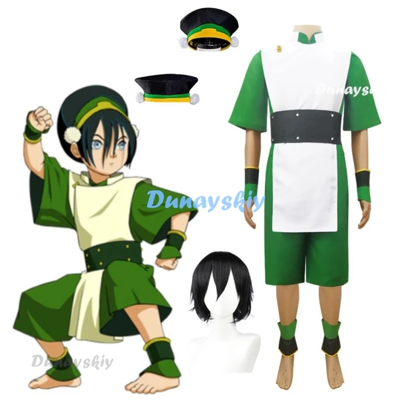 

Avatar Cosplay The Last Airbender Toph Beifong Cosplay Costume Vest Pants Outfits for Adults Halloween Carnival Party Suit