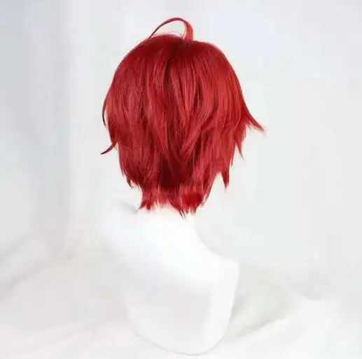 Shanks Cosplay Parrucca sintetica Anime Cospaly Uomo Corto Rosso Resistente al calore Capelli sintetici Parrucche per feste di Halloween