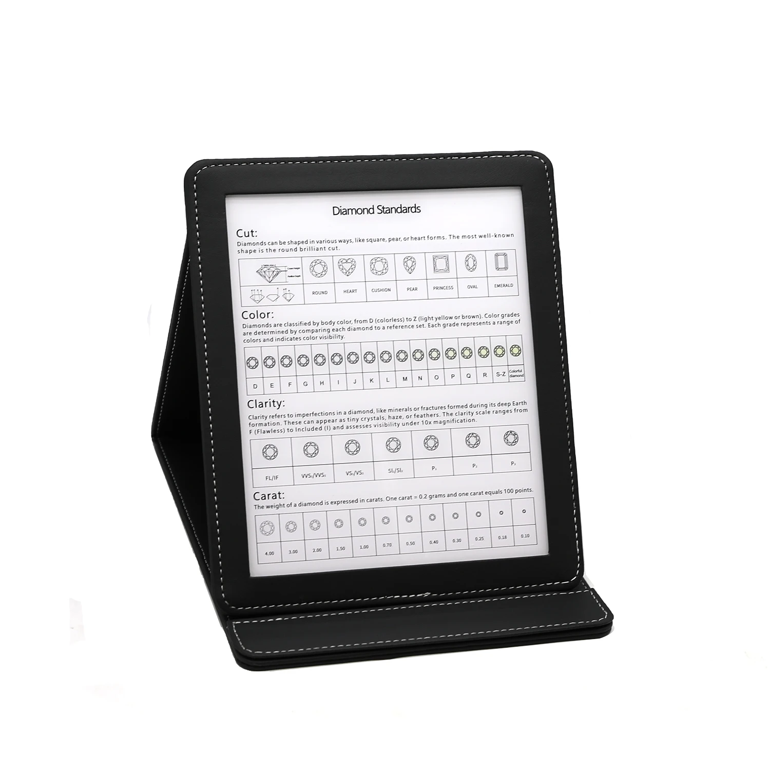 TS-4CE White Standard Diamond Tester 4C Comparative Card Jewelry Testing Tools & Equipment