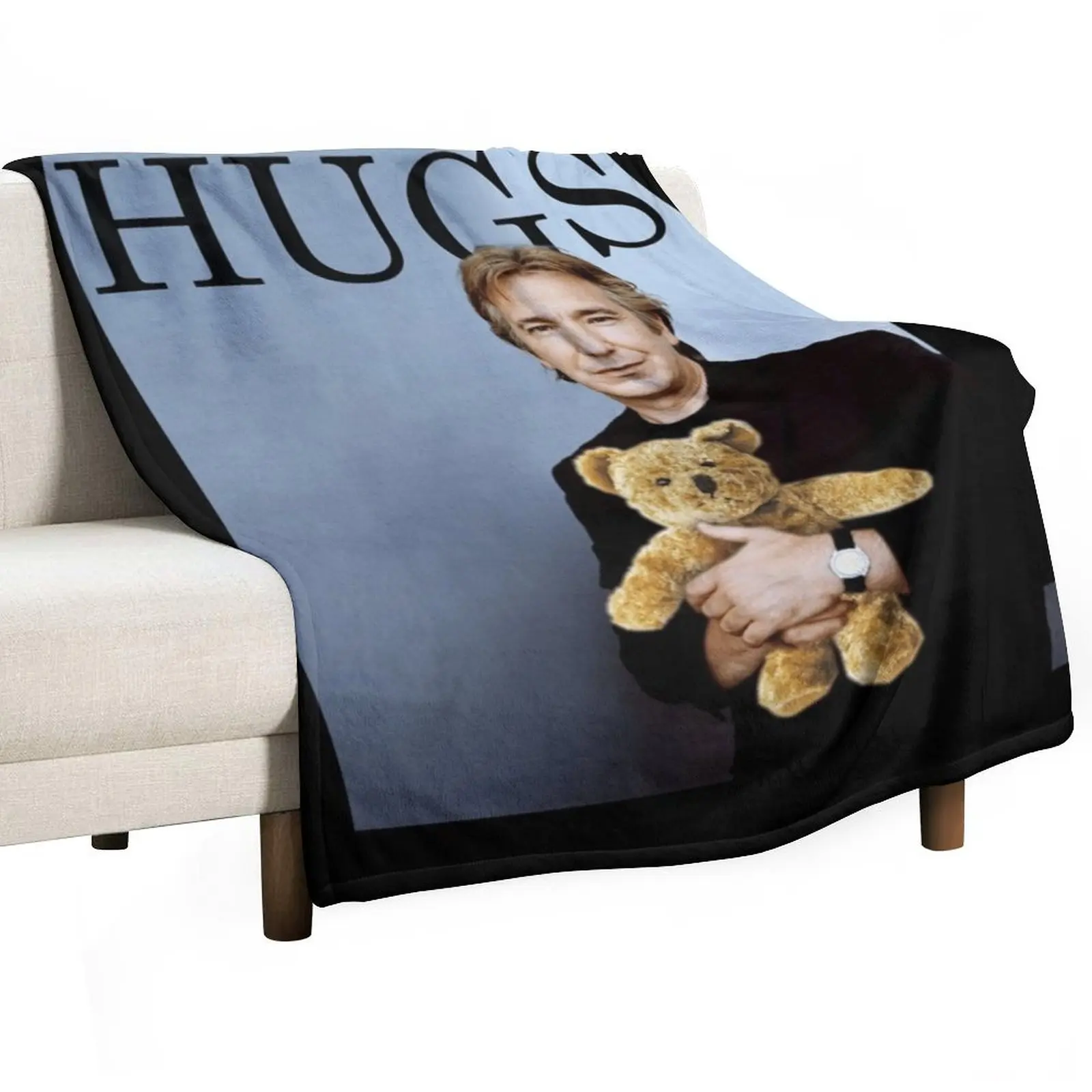 

Alan Rickman Throw Blanket Lightweight Warm Blanket for Travel Camping