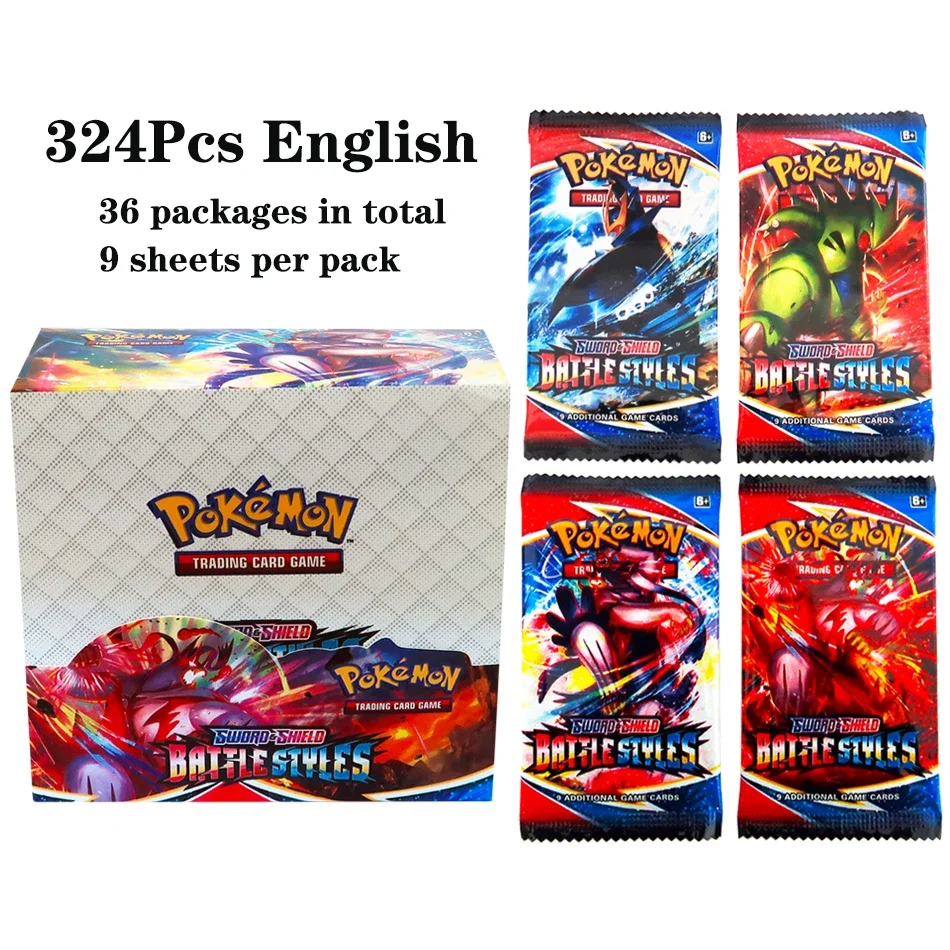 324 stks Pokemon TCG: Sword & Shield-Fusion Strike Booster Display Box (36 Packs) Board Game Card DESTINED RIVALS Stellar Crown