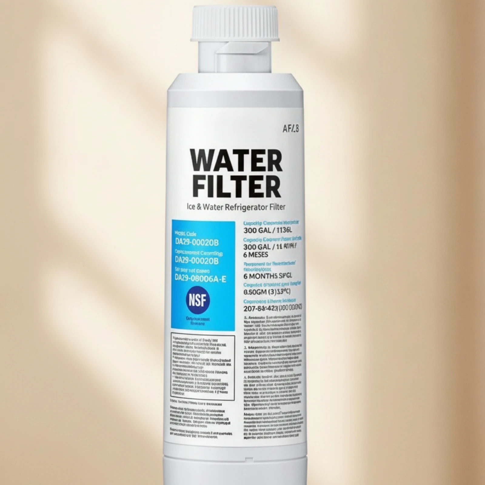 Replacement Water Filter for Refrigerator Activated Carbon Ice and Water Filter Cartridge for Busy Household Kitchen Hydration