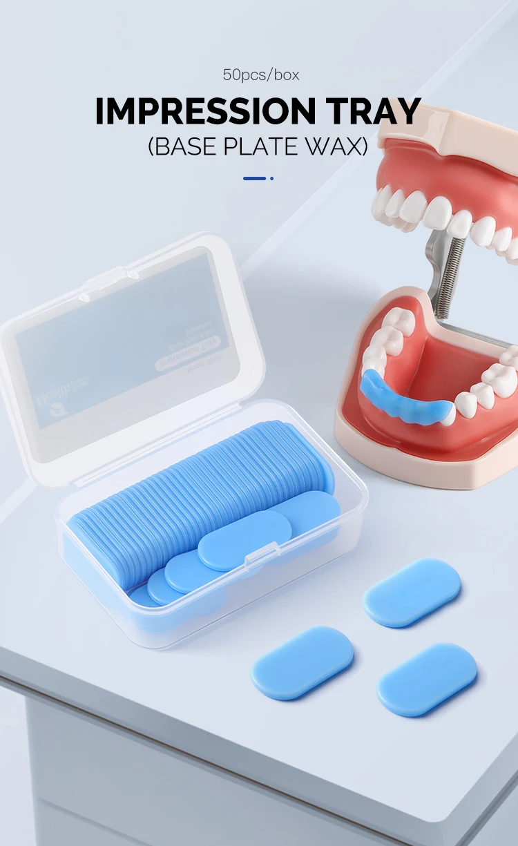 50 Blatt AZDENT Dental Grundplatte Wachs Tablettfrei Thermoplastisch geformtes Zahnheilkunde-Labormaterial für temporäre Kronenbrücke – Detail 1