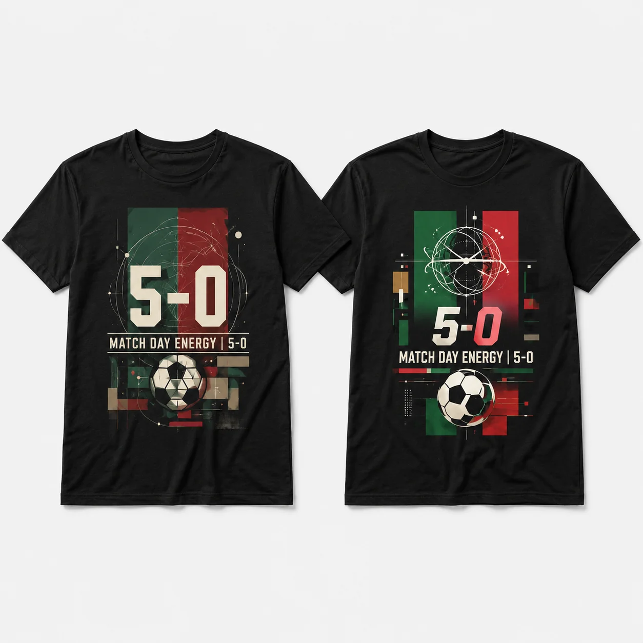 Country Supporter T Shirt 2PCS Custom Football Fan Graphic Tee Short Sleeve Summer Top Football Match
