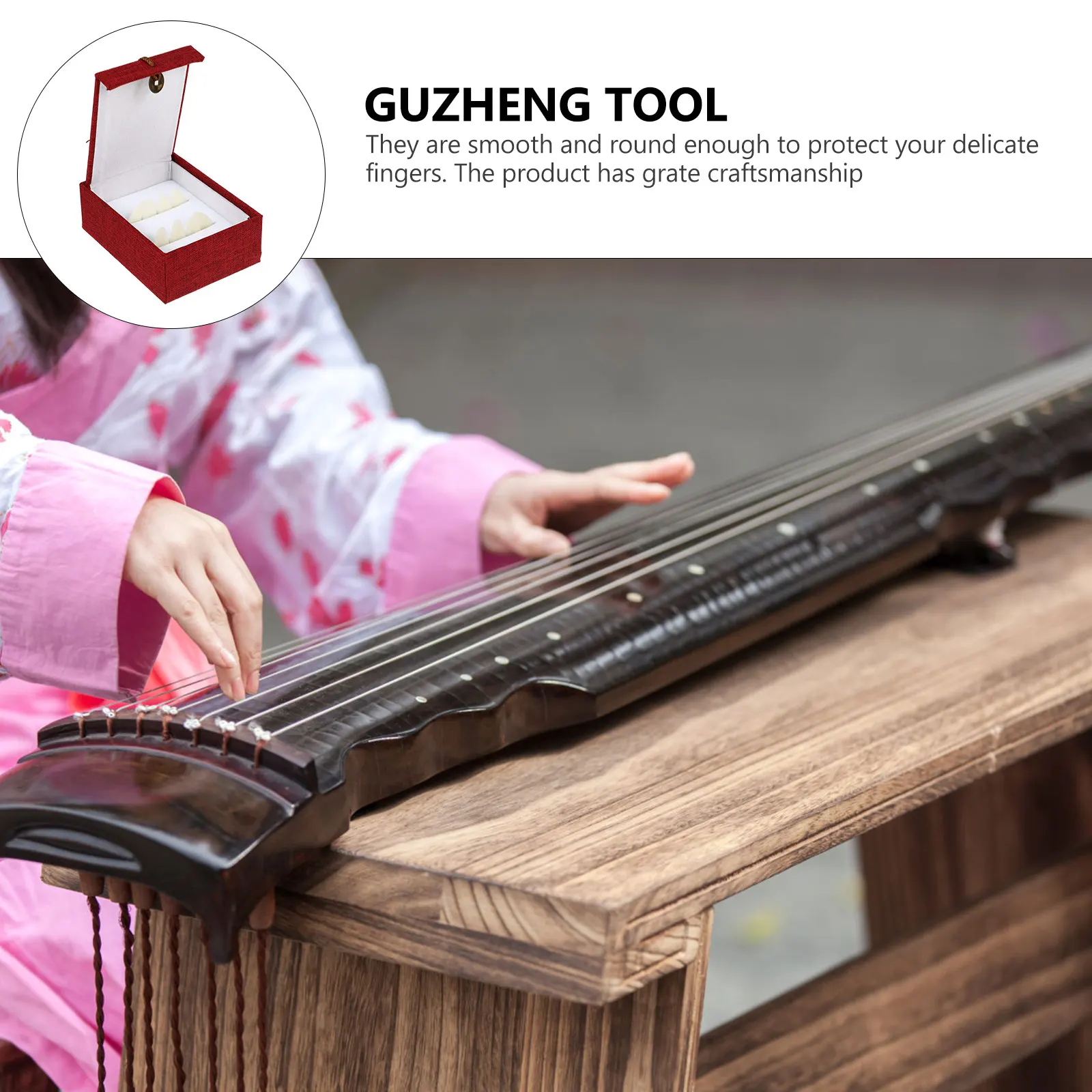 

Guzheng Nails Picks Finger Protection Covers Practice Supplies Ergonomic Design Comfortable Wear Smooth Round Musical