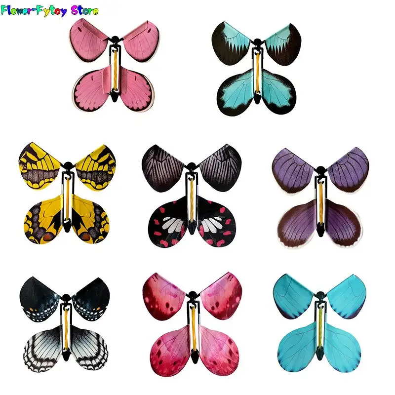 1-10Pcs Magic Butterfly flying Card Toy with Empty Hands Butterfly Wedding Magic Props Magic Tricks Outdoor Toy Color Random