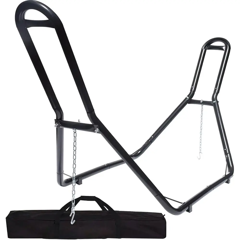 

Portable Heavy-Duty Steel Hammock Stand for 9-14ft Hammocks, 550 lbs Capacity, Carry Bag Included, Black