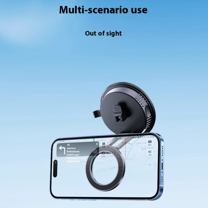 

Double Center Adjustable Car Phone Mount Vacuum Suctions Base for Vehicle F19E