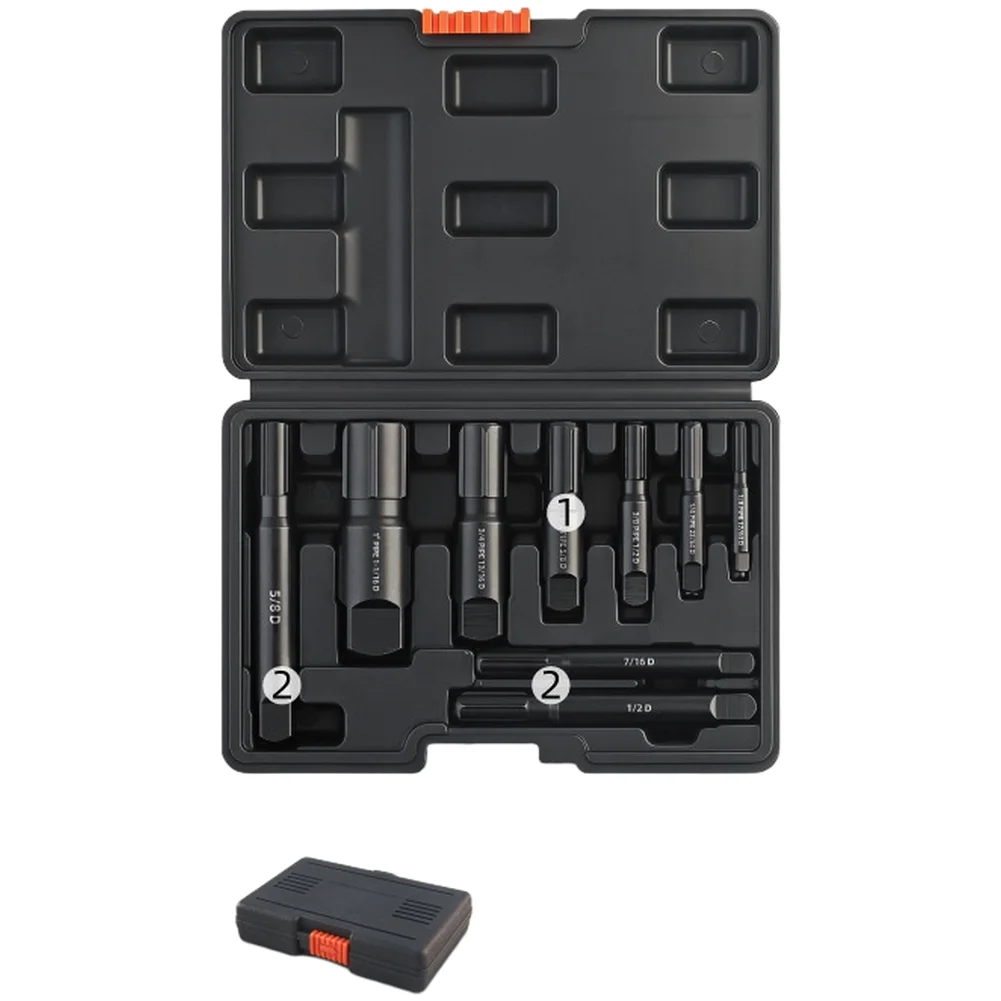 Thread Remover Pipe Extractor 6 Pipe Removers 3 Bolt Removers Square Drive For Wrench Includes Drill Recommendations