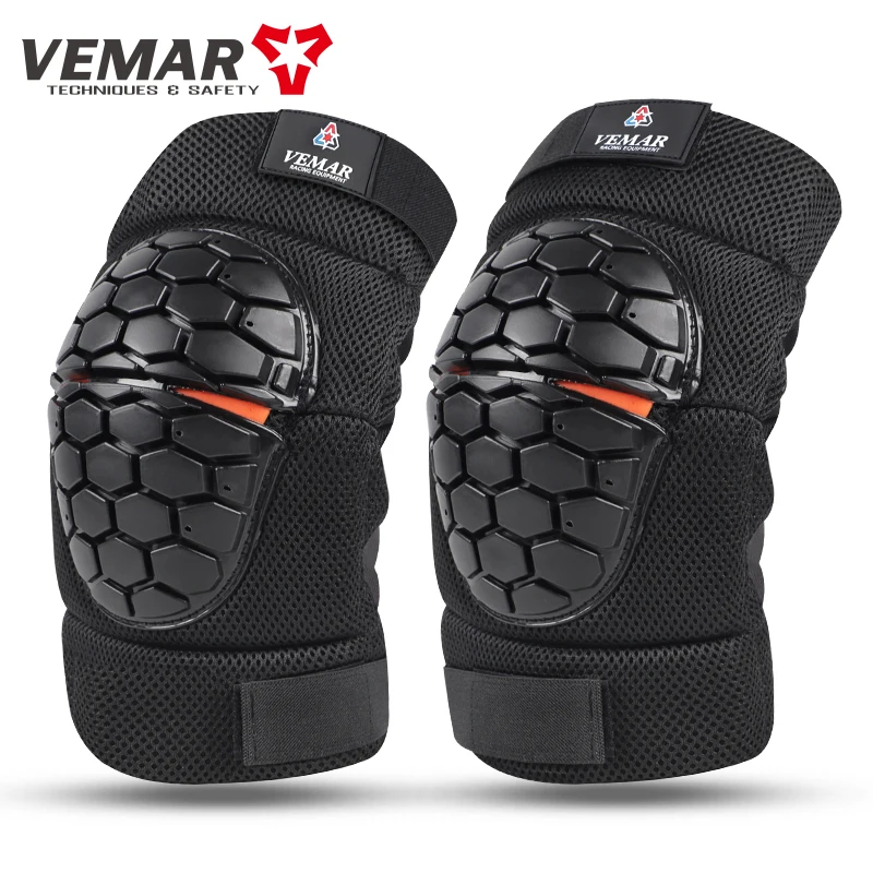 VEMAR Men Knee Pads Motorcycle Tactical Bicycle Snowboard Anti-fall Leg Kneepad Inserts Protector Riding Sports Motocross Rider