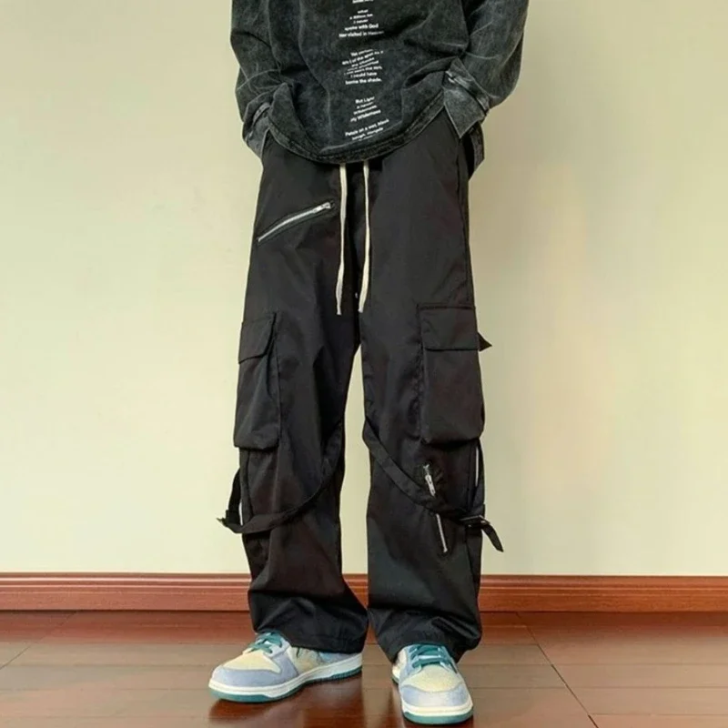 オーバーサイズジョガーパンツ ワイドパンツ メンズ ワークウェア ルーズ コットン ストリート 最安値 レギュラーフィット スラックス デザイナー バギー カーゴパンツ メンズ