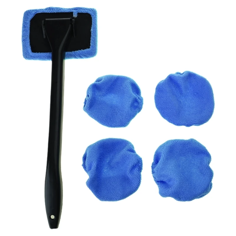 

652F Windshield Cleaner, Car Windshield Cleaning Tool Inside Reusable and Washable Microfiber Cloth 180 Degree Adjustable