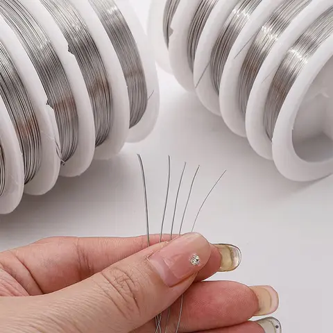 0.2-0.6mm Flexible Anti-Rust Beading Memory Wire Single Strand Craft Steel Wire for Jewelry Making Flat Spool Cord 11-100m/Roll