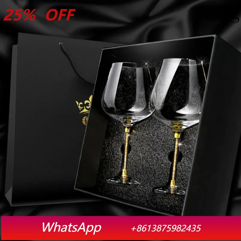 Light Luxury High-end Crystal Cup Red Wine Glass Set Tall Glass Party Wine Glass Glasses Drinking Glasses for Champagne Flute