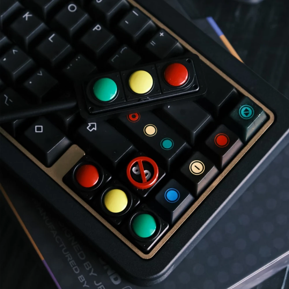 สัญญาณไฟจราจร Artisan Keycap อลูมิเนียมที่กําหนดเอง Retro ส่วนบุคคลคีย์บอร์ดหมวก Gaming KeyCap สําหรับคีย์บอร์ดอุปกรณ์เสริม