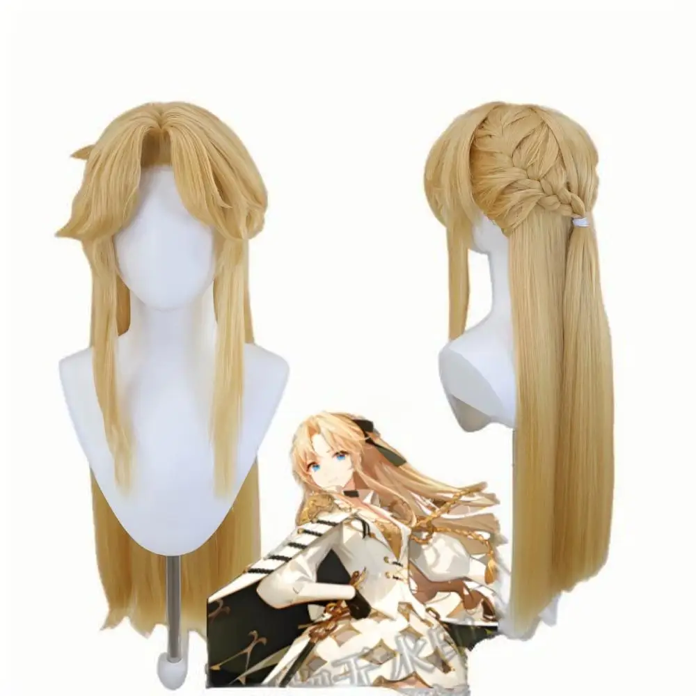 

Azur Lane Vanguard Cosplay Wig Anime Game Hair Lolita Hairdo Teased Hair Weft Clip-in Hair Extension heat resistant fiber 100cm