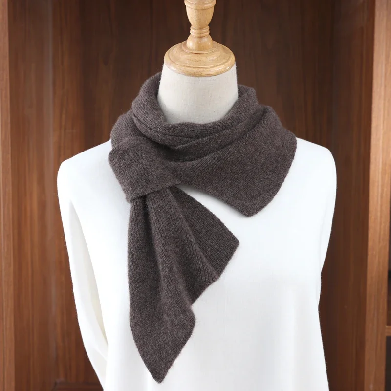 

Женский перфорированный шарф из 100% шерсти, мягкий теплый зимний модный аксессуар, однотонный элегантный универсальный платок для банкета на открытом воздухе