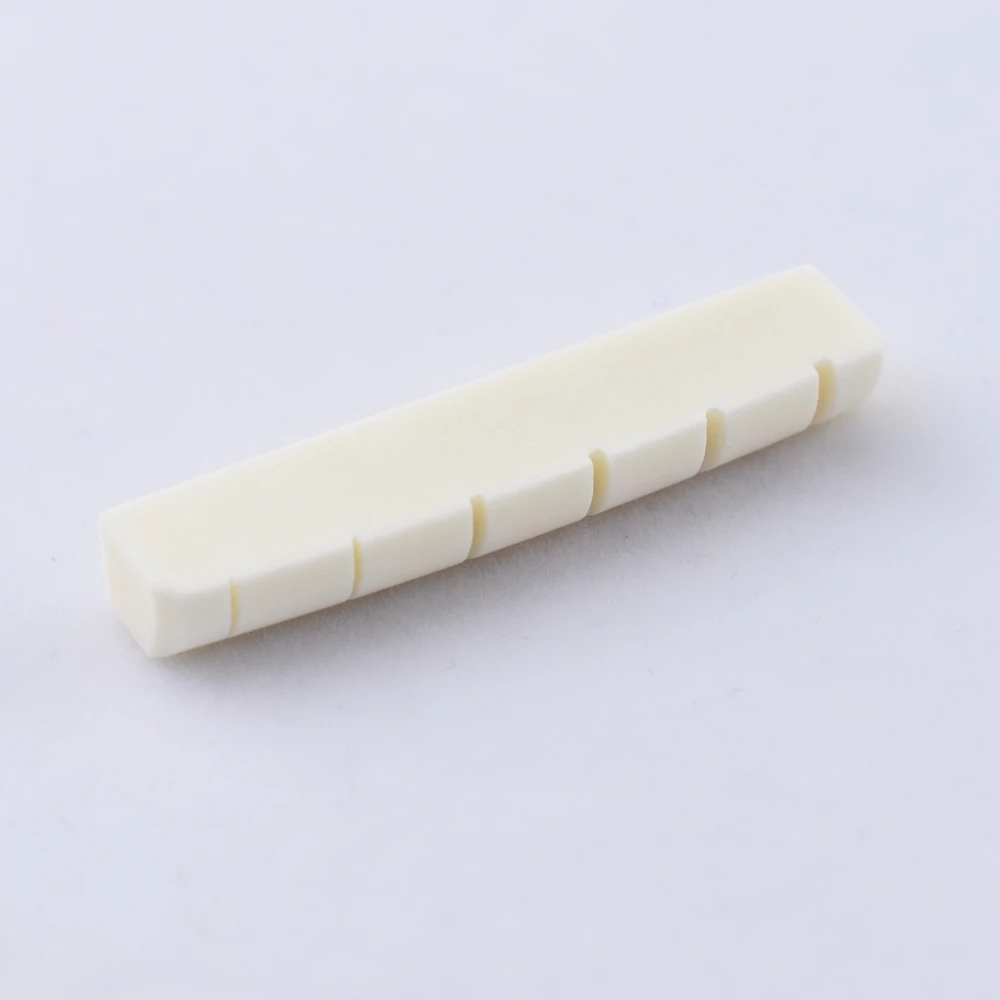 1 Piece Real Slotted  Bone Nut For Folk  Acoustic Guitar / Electric Guitar   42MM/43MM*6MM*9MM