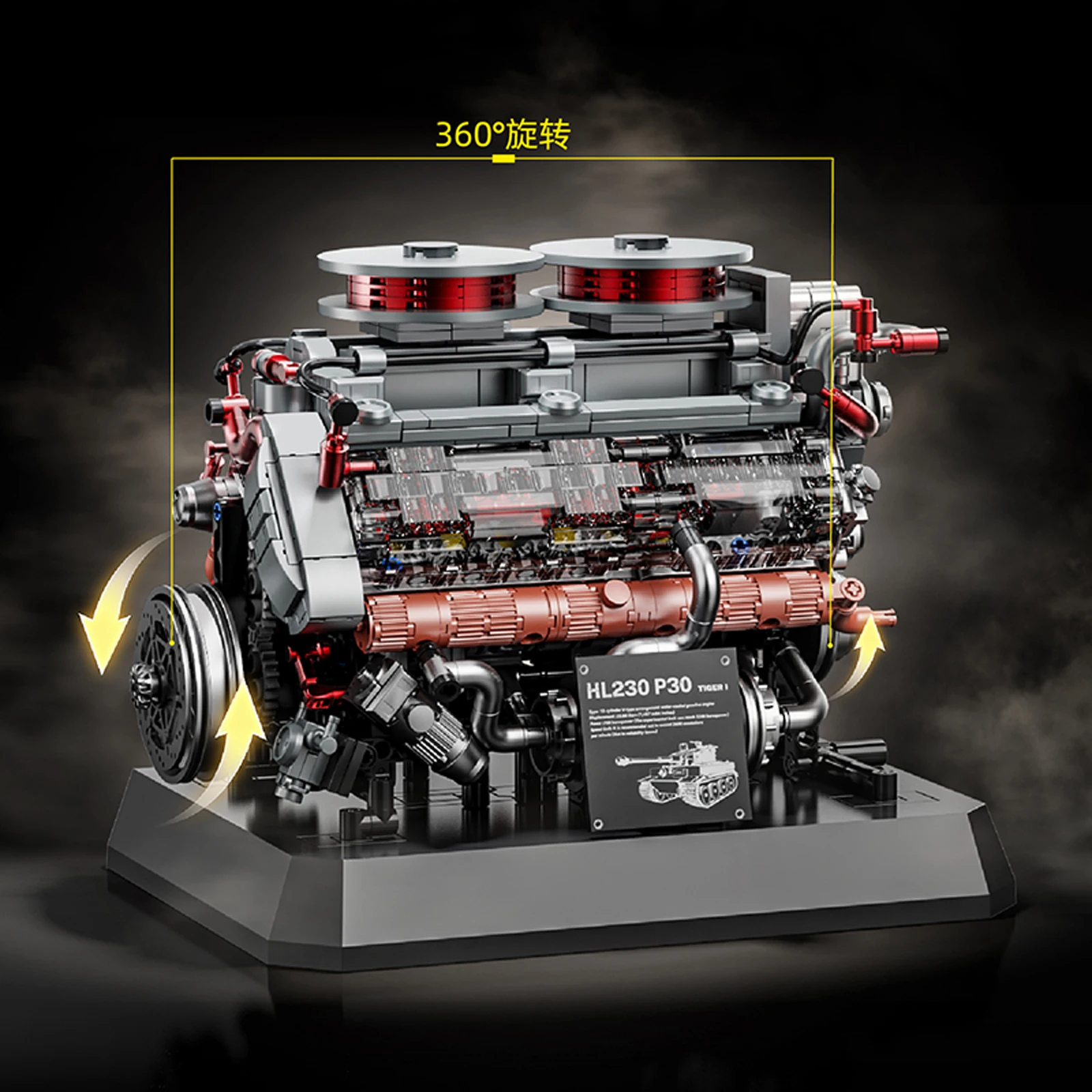 ตัวต่อรถถังไทเกอร์ 1236 ชิ้น แบบจำลองเครื่องยนต์ ชุดประกอบ DIY ของเล่นตัวต่อเทคนิคกลไก สำหรับเด็กผู้ชายและผู้ใหญ่ ของขวัญสร้างสรรค์