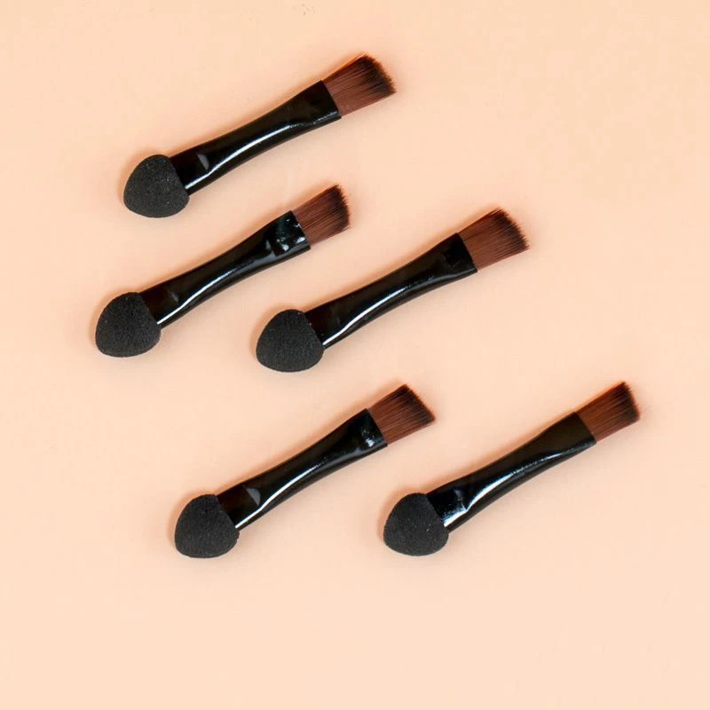 5-100 Stuks Mini Spons Hoofd Oogschaduw Borstels Applicator Dual Purpose Make Up Cosmetische Dual Ended Wenkbrauw Eyeliner borstel Gereedschap