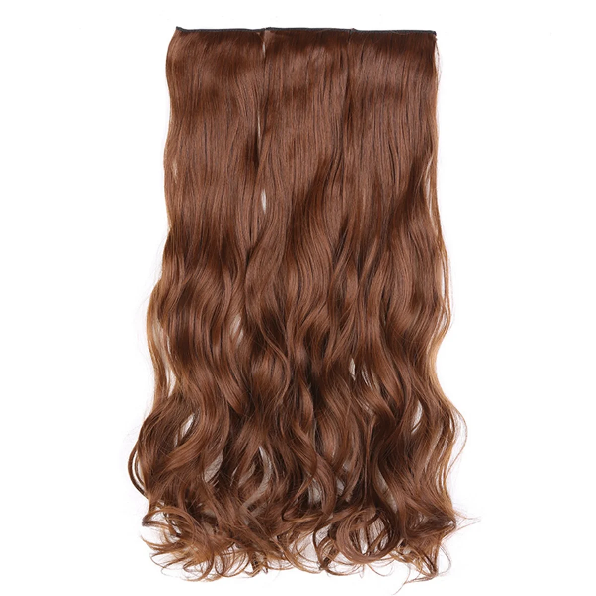 

65cm Thickened Three-Piece Wig Set Large Wavy Long Curly Wig High Temperature Hair Wire Wig Light Brown Long Wavy Roll A