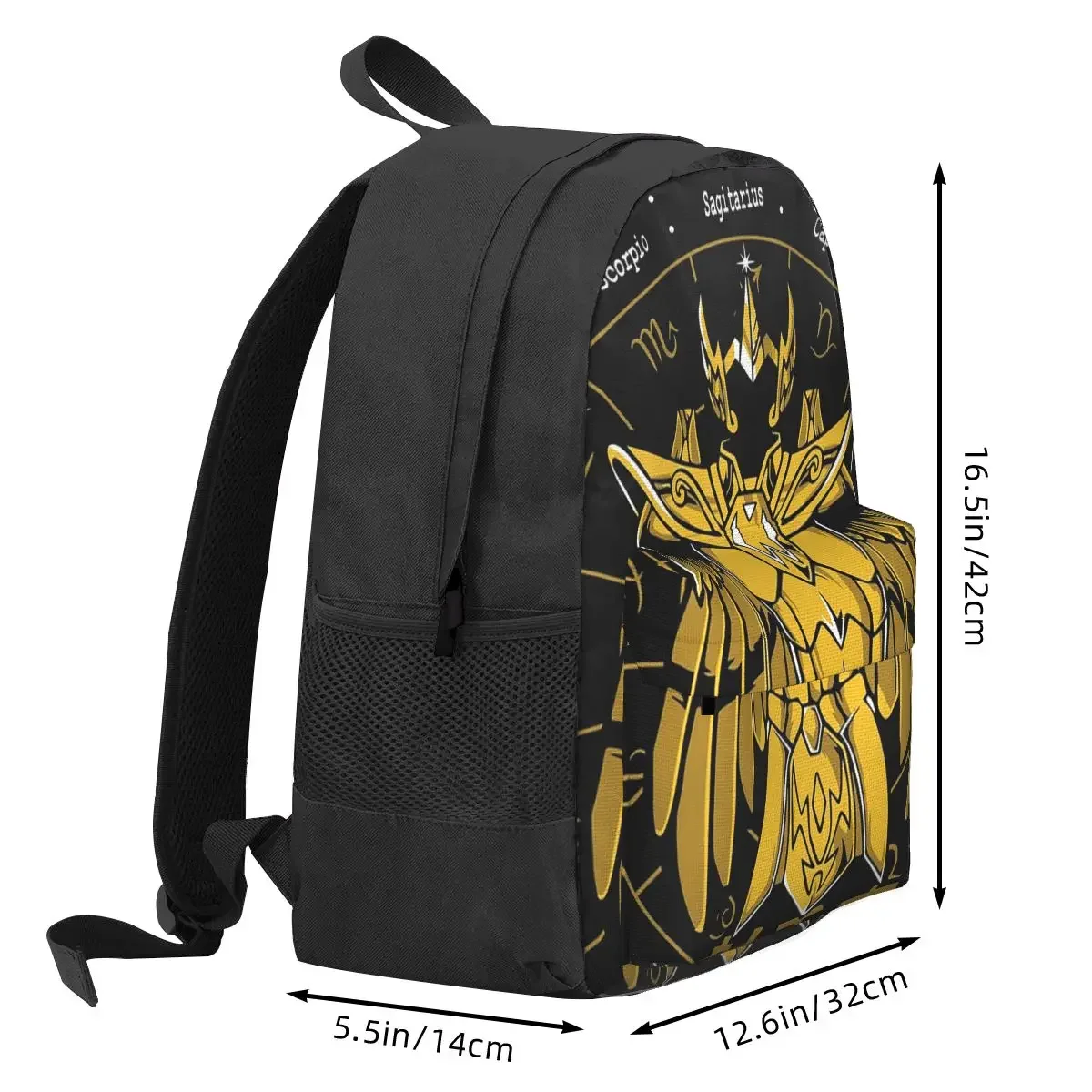 Knights Of The Zodiac Sagittarius Cloth Backpack Hot Sale Daypack Large Capacity Children BookBag School Bag  for Men Women