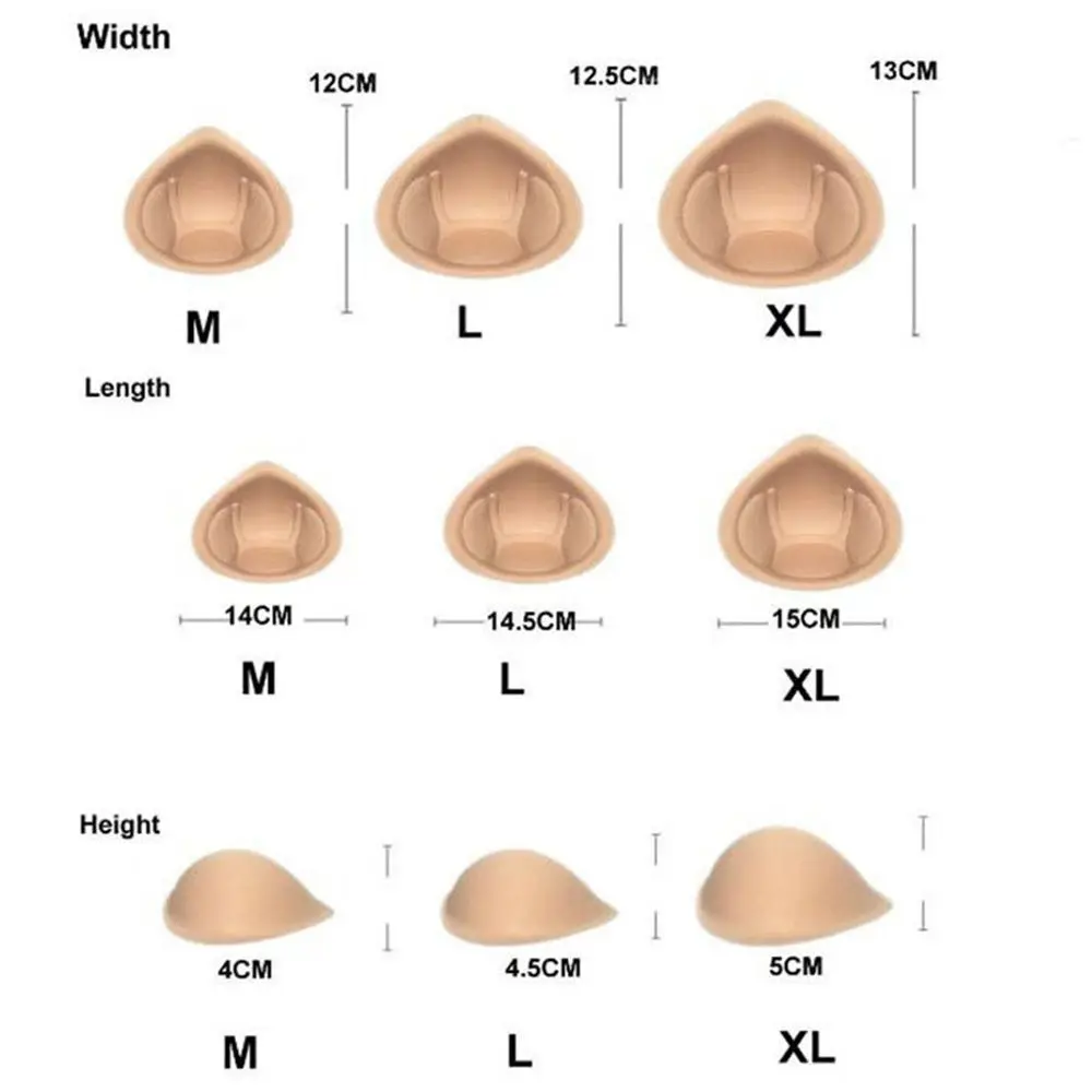 Bra Pads Push Up Triangle Inserts Chest Chest Cups Breast Bra Sponge Pad