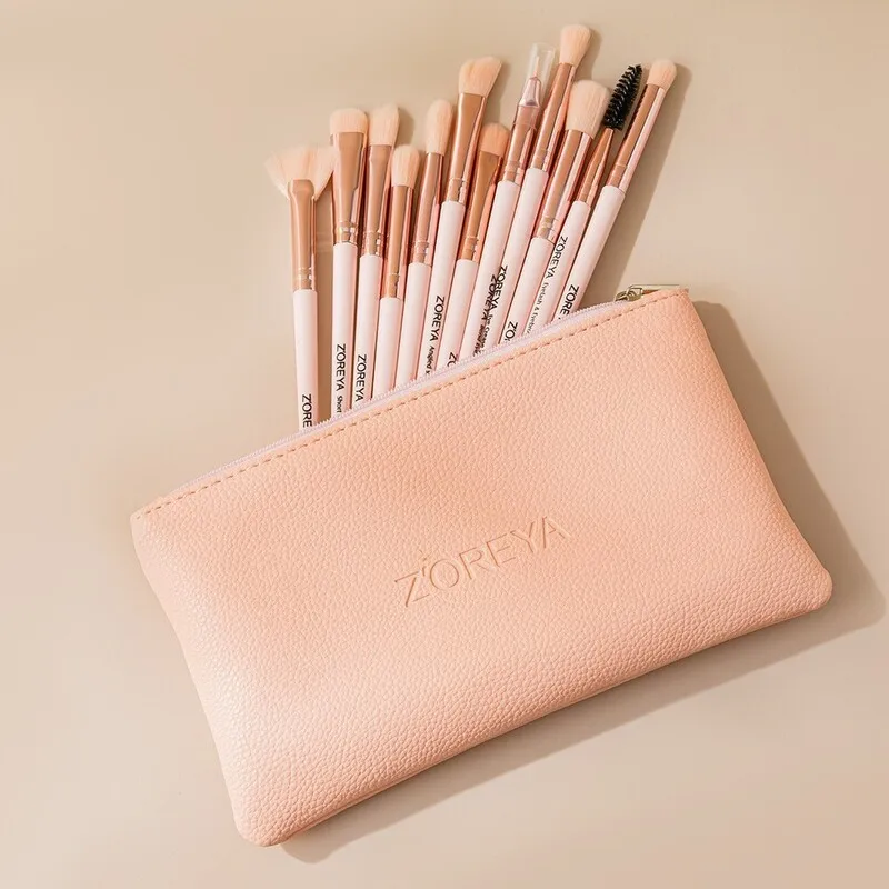 

A Complete Set Of Makeup Brushes, Including 12 Eyeshadow Brushes, Pink Brushes, Loose Powder Brushes And Lip Brushes