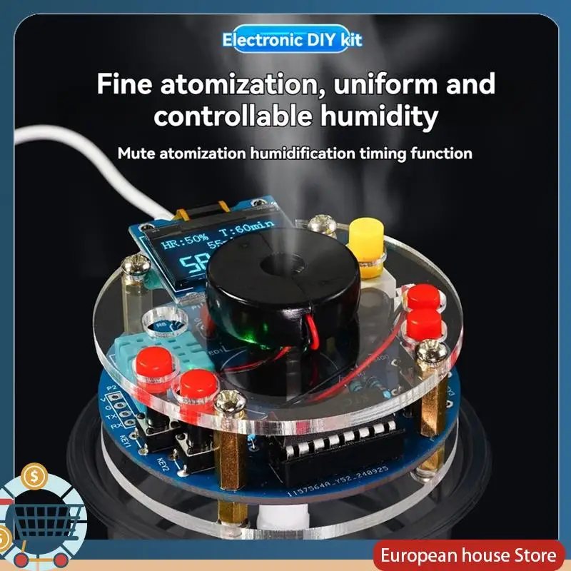 ABFA USB-увлажнитель, электронный сварочный комплект «сделай сам», печатная плата, OLED-дисплей, распылитель температуры и влажности, детали «сделай сам»