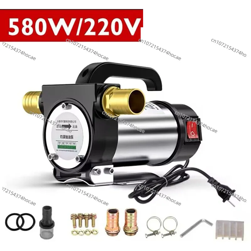 Electric Oil Well Water Pump - 580W 220V, Self-Priming, 50L/min, DC 12V/24V, for Diesel Delivery, Home & Garden Use