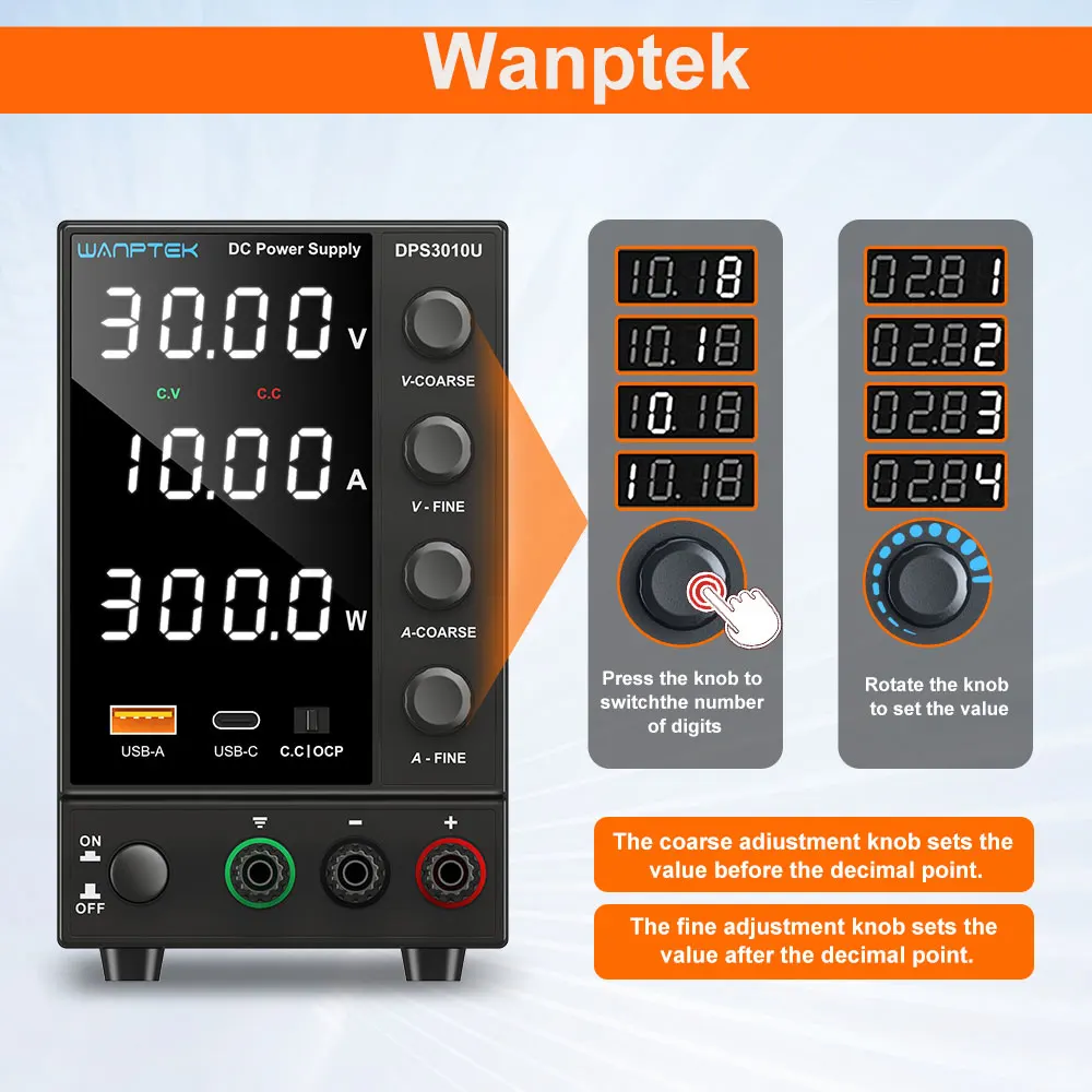 Лабораторный регулируемый регулятор напряжения WANPTEK DPS3010U TPS3010 DC WPS3010H APS3010H EPS3210 DPS605U APS605H 30 В 10 А 60 В 5 А мощностью