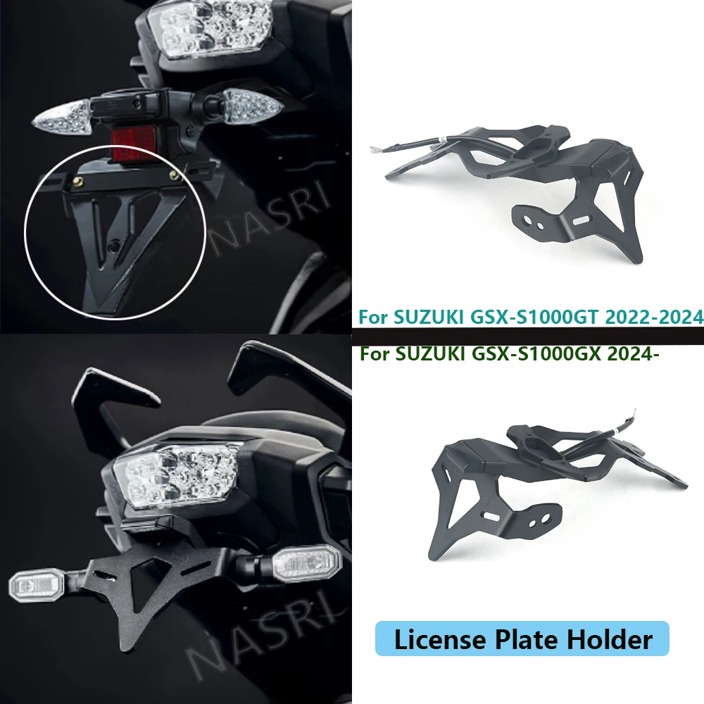 

For SUZUKI GSX-S1000 GT GX GSX-S1000GT GSX-S1000GX Motorcycle Rear Short Tail Stock License Plate Holder Tailstock Frame Bracket