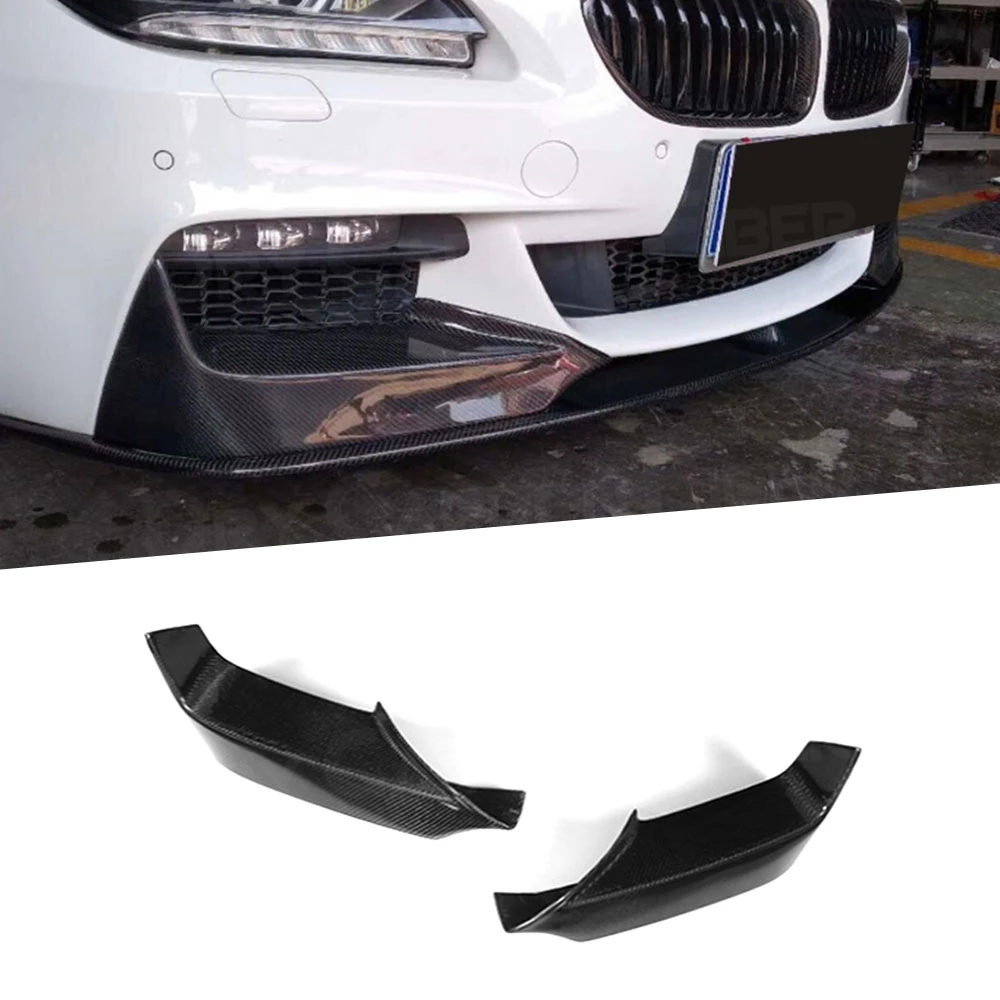 VACOMUL Carbon Fiber FRP Car Front Bumper Lip Splitters Flaps For BMW 6 Series F06 F12 F13 M Tech M Sport 2012-2016 Spoiler