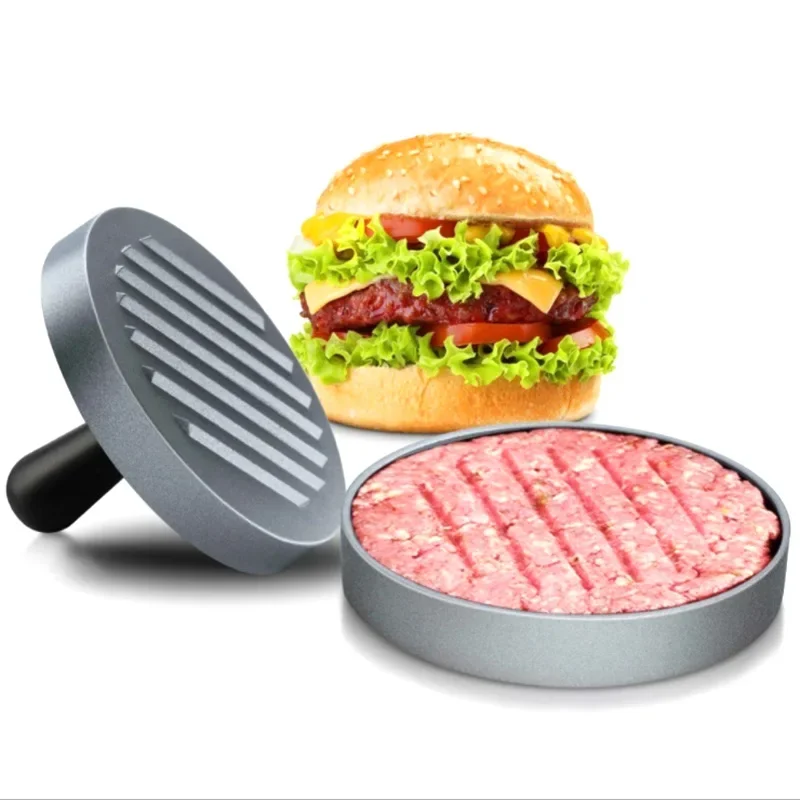 1 ensemble de moules à hamburger ronds de haute qualité en alliage d'aluminium, viande de hamburger, bœuf, BBQ, presse à viande, moule alimentaire de cuisine